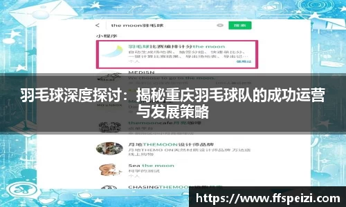 羽毛球深度探讨：揭秘重庆羽毛球队的成功运营与发展策略